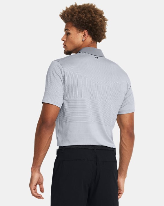 Men's UA Tour Tips Jacquard Polo in Gray image number 1